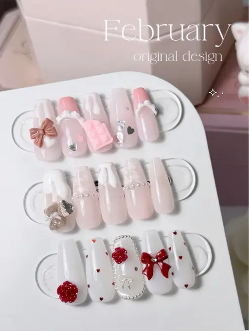 大人気‪‪❤︎‬バレンタインネイル+長さ出し10本(オフなし)