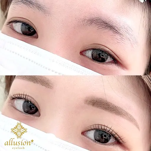 眉スタイリングとダメージレスまつ毛パーマセットコース