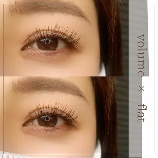 オーダーメイドメニュー　フラットラッシュ・ボリュームラッシュMIX オフ込［お支払い現金のみ］