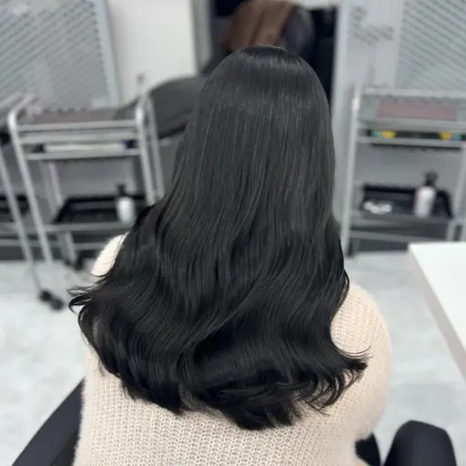 🤍重くない暗髪🤍ブルーブラック／コリアンブラック🇰🇷就活や実習にも対応した暗髪に🇰🇷ワンカラー🤍