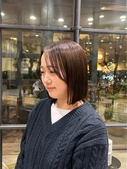 韓国風タッセルボブ ボブレイヤー 切りっぱなしボブ👩🏻‍🦰