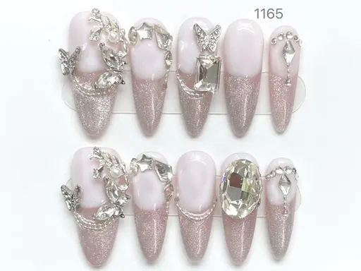 ⏰【時短施術】⏰魅力倍増✨現品プレミアムネイルチッププラン💅🌸上品な指先に変身！