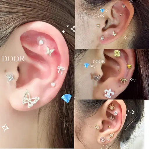 ✨耳ツボジュエリー👂⟡.·付け放題3,850円　他メニューと同時施術可能♪