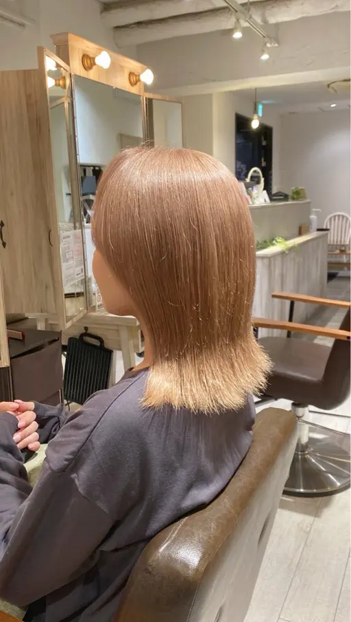 【ミルクティーベージュ】ケアブリーチ+ワンカラー