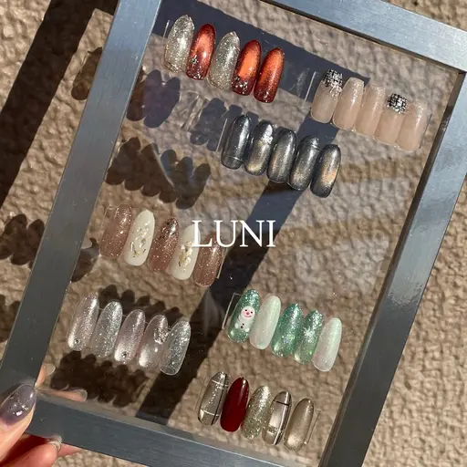 《人気!1月限定価格🪅》季節のLUNIデザイン🤍/オフ込み/カラー/パーツ変更できます【写真下段menu】