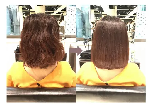 髪質改善トリートメント+縮毛矯正