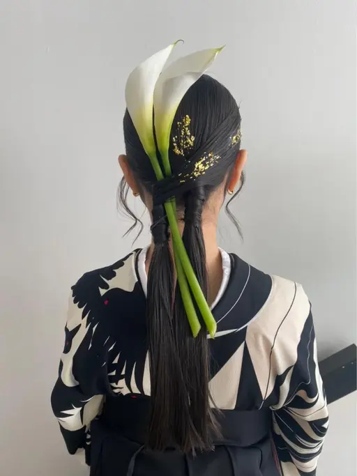 卒業式ヘアセット＋袴着付け＋ポイントメイク