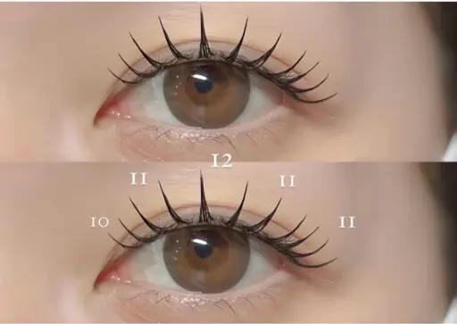 【韓国風束感仕上げオフ無料】フラットラッシュ 100本 ¥4180