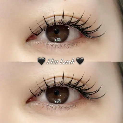 【オフ無料】ブラウンフラットラッシュエクステ120本💗束感仕上げ✨SNS等投稿用写真の撮影可能な方限定🫧