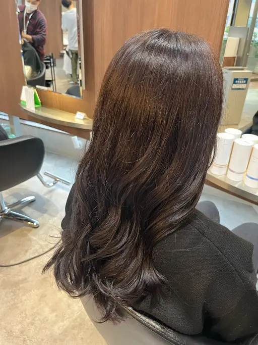 【当日限定ロング料金なし】当日OK🩵ヘアカラー🩵シャンプーブロー込み+minimoご予約限定トリートメント付き！