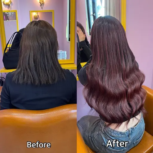 エクステ長さおへそ辺り🐻人毛ちび編み込みエクステ60本100ｇ⭕️10000円