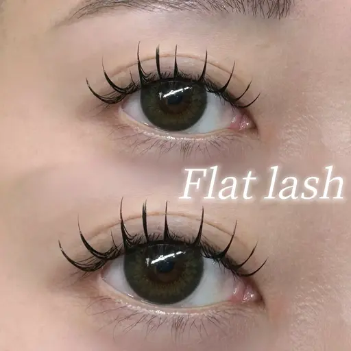 《人気No.1》上品似合わせフラットラッシュ 80本 付け足し◎  オフ代+300円  LEDグルーに変更無料◎