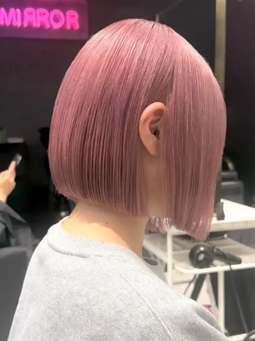 🍨ハイトーンボブ🍨 ケアブリーチダブルカラー+カット+【オリジナルトリートメント】