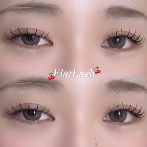 【3月21日限定クーポン】フラットラッシュ100本​〜​➕束感コーティング付✩.*˚