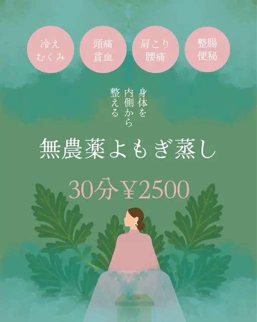 無農薬よもぎ蒸し30分