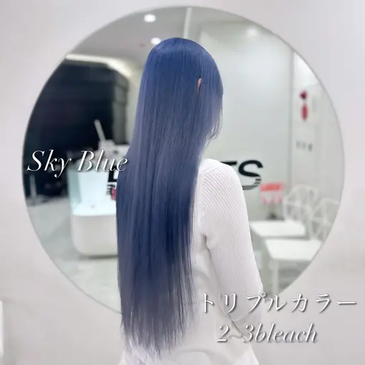 「✨ケアブリーチ使用✨】ダメージ94%減🩵傷みが気になる方へ🩵ブリーチありWカラー➕ヘッドスパ&コテ巻きお仕上げ付き