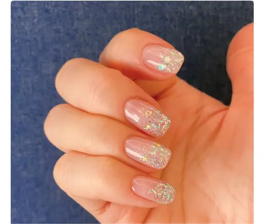 自爪🩷ラメグラデーション🩷ベースカラー有り