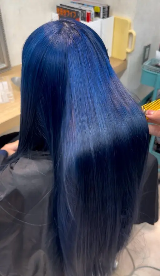 【ハイトーンカラー✨】《 ケアブリーチ使用Wカラー 》ブリーチ➕うる艶カラー🩵🫧