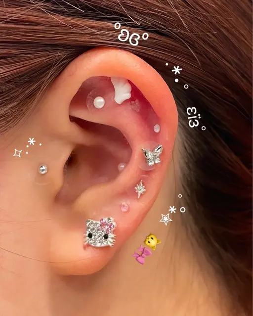 【minimo限定❣️】耳つぼジュエリー16粒まで👂🏻🎀