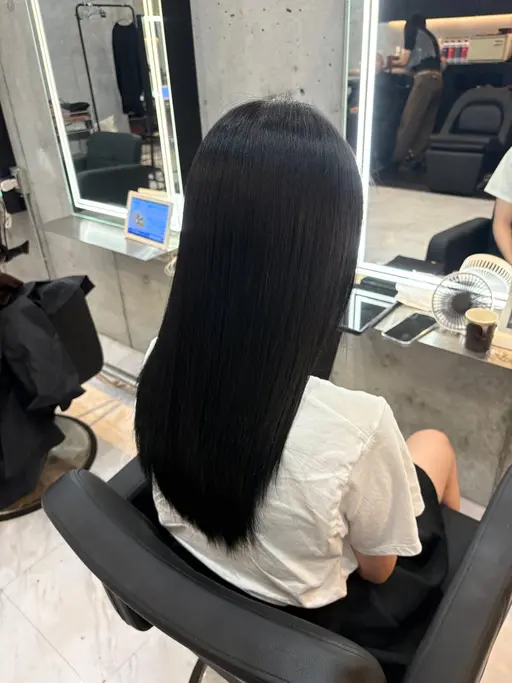 ロングカット練習モデル【5センチ以内】　　　シャンプーブロー込