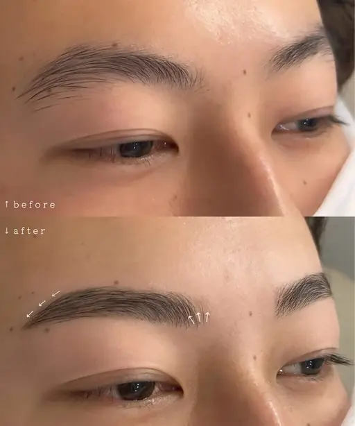 ハリウッドブロウ　眉カット＋眉毛パーマ