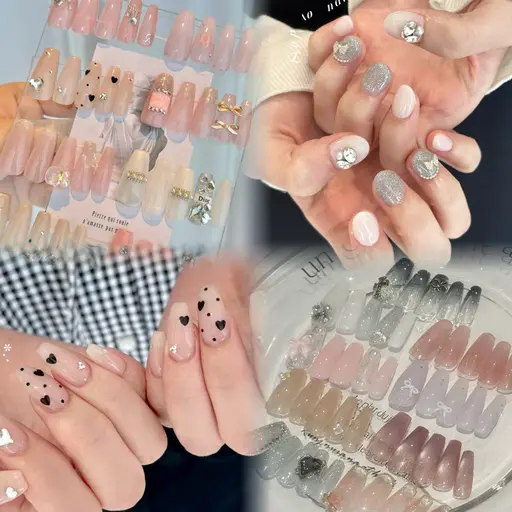 【🩷🎀人気No.1🎀🩷】当店デザイン✨キラキラ可愛いめ定額コース💕オフ込み✨