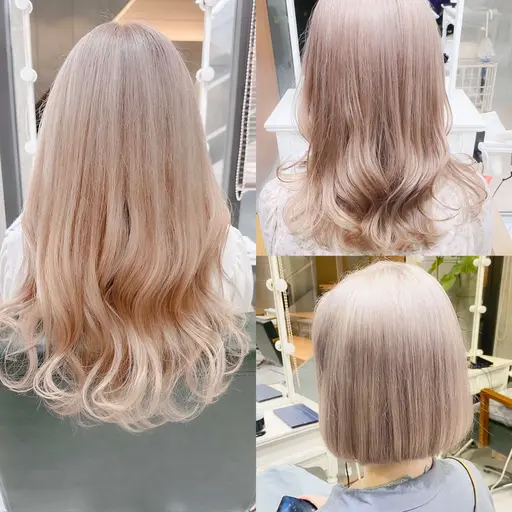 ✨人気No.1✨【ケアブリーチ2回／低ダメージカラー】ケアブリーチ2回+カラー+うる艶トリートメント