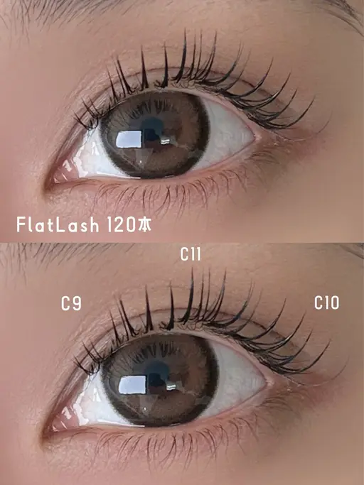 【エクステモデル】フラットラッシュ120本 or 140本 3500円🎀オフ、コーティング無料✨