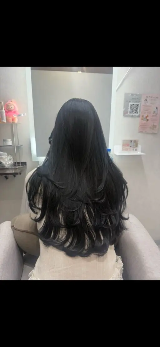 似合わせロングレイヤーカット＋コテ巻きセット ロング ミディアム