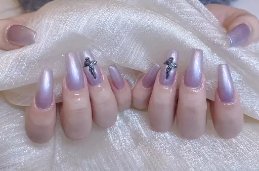 期間限定 パーツ2個付け💗チップ長さだし➕Cateye gel 人気マグネットネイルorフラッシュネイル