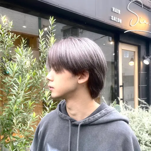 【💞明るく透明感を出したい方へ🩶】メンズダブルカラー(ブリーチ)+カット+艶トリートメント✨