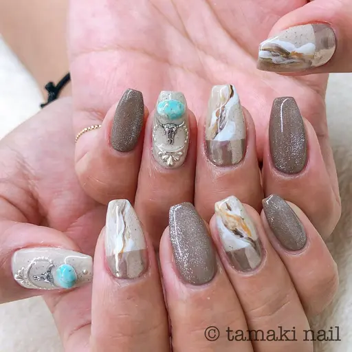 【初回】《オフ無し》ジェル90分アート ストーンつけ放題✨オフ無し90分 ★持ち込みデザインok!