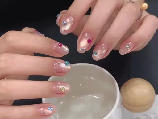 【新宿店人気Top1】★自爪マグネットワンカラー+時間内パーツつけ放題¥5990