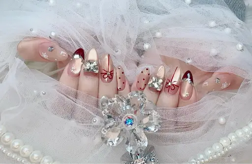 成人式限定メニュー❤️🔥10本長さ出し➕アートし放題90分✨500種類以上のパーツ込み