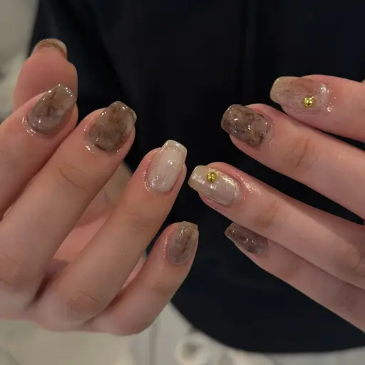 【️ハンド】オフありお持ち込み鉱物系ニュアンス⚠️ワンカラー(マグ.ミラー含む)不可/埋めつくし不可