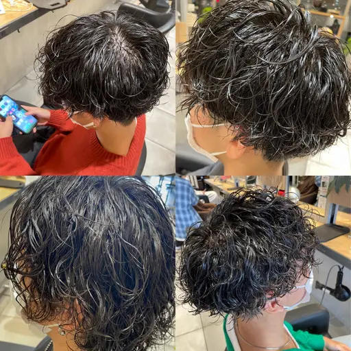 【ミニモ限定特別価格💰🌊】メンズカット＋波巻きパーマ＋トリートメント¥9500