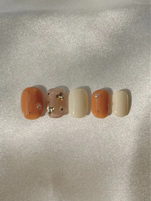 【オフなし】*練習モデル*アート2本(ホロフラワー)