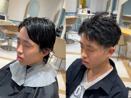 【メンズ限定】メンズ似合わせヘアカット＋ハリウッドブロウリフト(眉パーマ)＋眉毛ワックス脱毛✨️