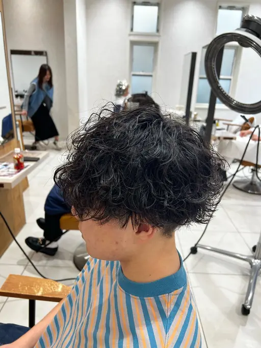 【営業後のご案内】リクエストのみ受け付けます！メンズカット＋パーマ✨インスタup🆗顔が映りますのでお願いします🙇