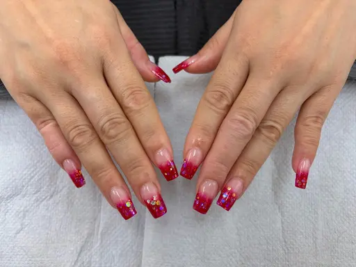 【オフなし】ラメグラデーションスカルプチュア／長さ形の指定不可