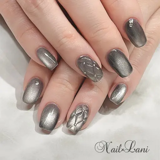 【韓国ネイル】 ちゅるちゅるマグネットワンカラー♡