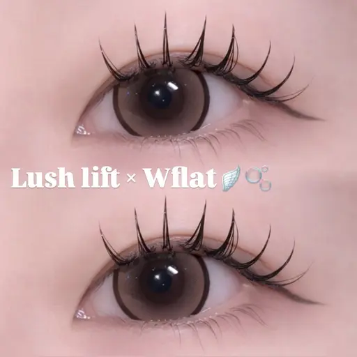 パリエク🪽🫧 まつ毛パーマ&Wフラットラッシュ60束(120本)✨美容液コーティング付き✨『➕10束500円〜』