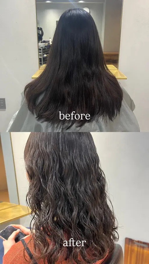❣️平日限定❣️カット+コテ巻き風デジタルパーマ
