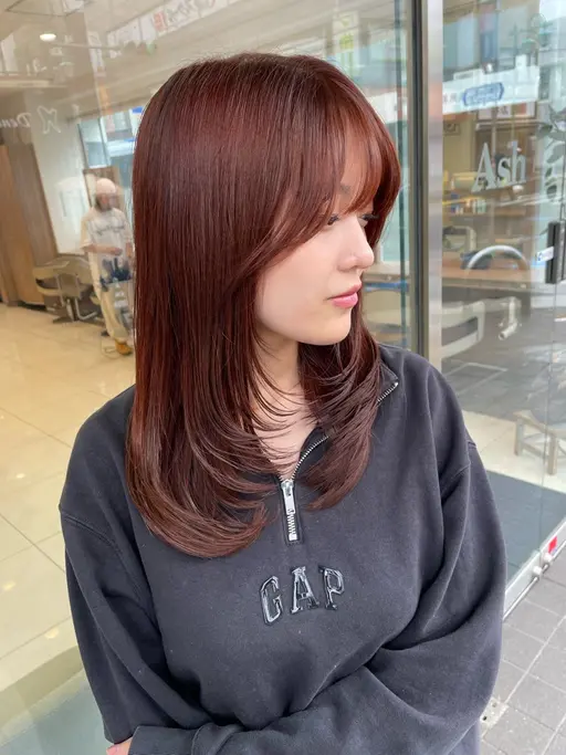 【人気👑No.1】韓国風レイヤーカット🇰🇷顔周りレイヤーが可愛すぎ✨