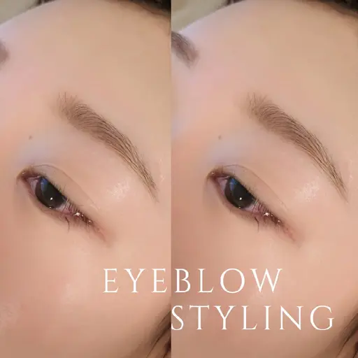 【柔らか眉にも】アイブロウスタイリング【ワックス脱毛+毛量調整】