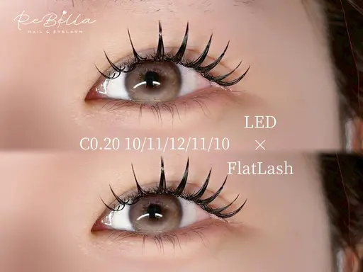 🥀フラットラッシュ　LCカール100本🥀LED変更+¥500