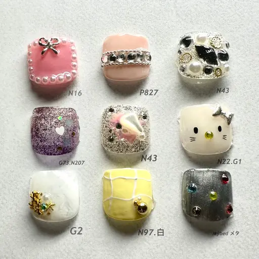 🍓サンプルから選ぶフット🦶🏽親指アートコース(お店のiPadからお選びください100種類以上あり)オフ込み