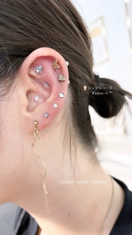 👂耳ツボジュエリー👂(シンプルコース)マッサージ付き⭐️ろ