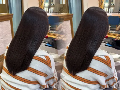 【⭐️髪質改善艶髪フルコース⭐️】【カット+🎀艶髪縮毛矯正+🌈N.カラー+髪質改善TR🎉】最高級メニューが割引!