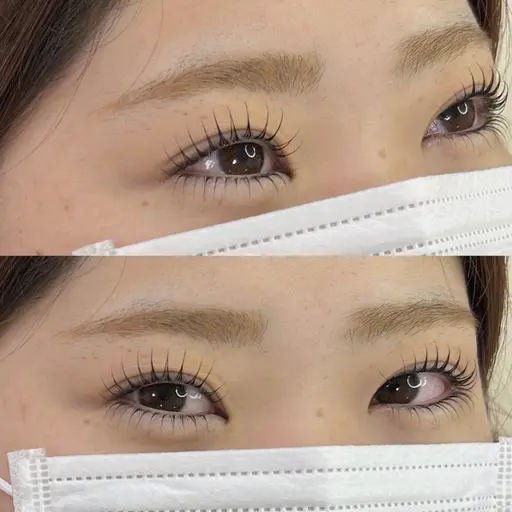 話題のマスカラパーマ✨️✨️ブラックティントでまつ毛に色を付けるパーマです💟美容成分入りコーティング剤仕上げ✨️